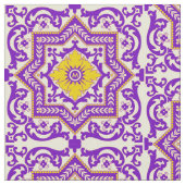 Azulejo Ceramic Style Ornament Monogram Stof (Close Up)