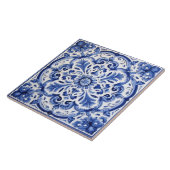 Azulejo Cerulean Portugees Siermozaïek Tegeltje (Zijkant)