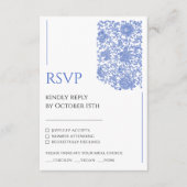 Azulejo Chinoiserie Blue Floral Regency RSVP Informatiekaartje (Voorkant)