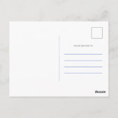 Azulejo Chinoserie Blue Floral Save the Date Briefkaart (Achterkant)