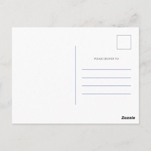 Azulejo Chinoserie Blue Floral Save the Date Briefkaart (Achterkant)