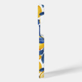 Azulejo Citroenen Blauwe bladeren iPhone Hoesje (Linkerkant)