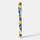 Azulejo Citroenen Blauwe bladeren iPhone Hoesje (Linkerkant)