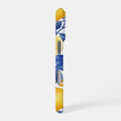 Azulejo Citroenen Blauwe bladeren iPhone Hoesje (Rechterkant)