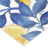 Azulejo Citroenen Blauwe bladeren Tafelkleed (Gekanteld)