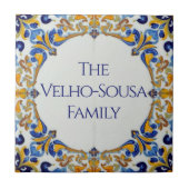 Azulejo Colorful Custom Name Plate Plaque Sign  Tegeltje (Voorkant)