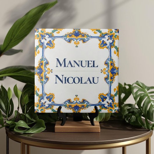 Azulejo Colorful Custom Name Plate Plaque Sign Tegeltje