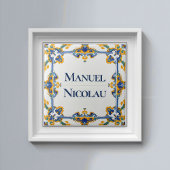 Azulejo Colorful Custom Name Plate Plaque Sign Tegeltje