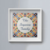 Azulejo Colorful Custom Name Plate Plaque Sign Tegeltje