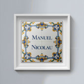 Azulejo Colorful Custom Name Plate Plaque Sign Tegeltje
