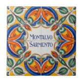 Azulejo Colorful Custom Name Plate Plaque Sign Tegeltje (Voorkant)