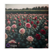 Azulejo de cerámica flores rosas tegeltje (Voorkant)