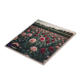 Azulejo de cerámica flores rosas tegeltje