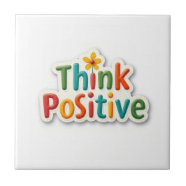 Azulejo Decorativo Think Positive Tegeltje