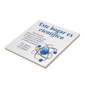 AZULEJO ESTE HOGAR ES CIENTÍFICO TEGELTJE (Zijkant)