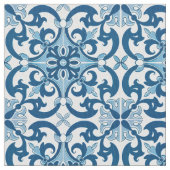 Azulejo Fleur De Lis Style Pattern Stof (Close Up)