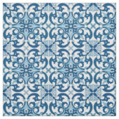 Azulejo Fleur De Lis Style Pattern Stof (Swatch)