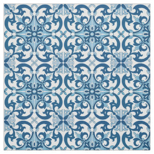 Azulejo Fleur De Lis Style Pattern Stof