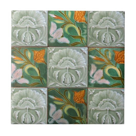  Azulejo Flowers keramisch decoratief ontwerp Tegeltje (Voorkant)