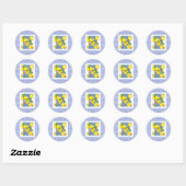 Azulejo grecian lemon Portugese tegels zomer Ronde Sticker (Vel)