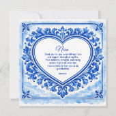 💙Azulejo Hart Bedankt Tegel (Achterkant)