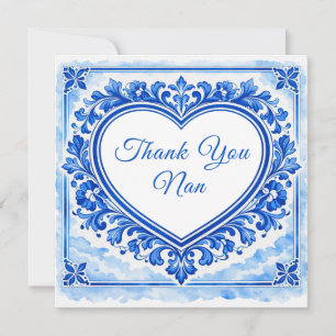 💙Azulejo Hart Bedankt Tegel