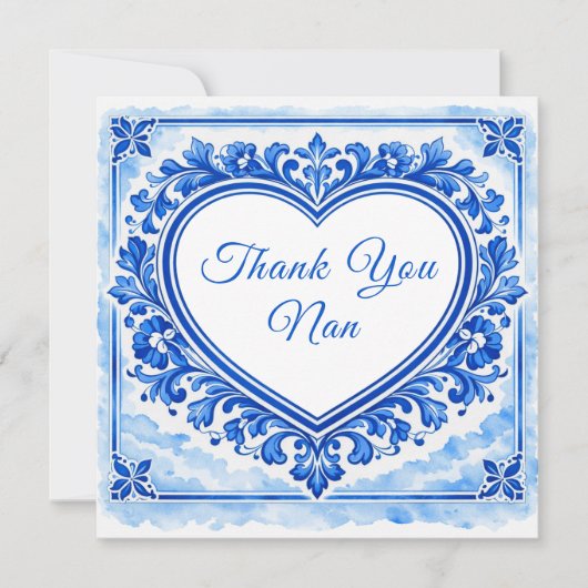 💙Azulejo Hart Bedankt Tegel (Voorkant)