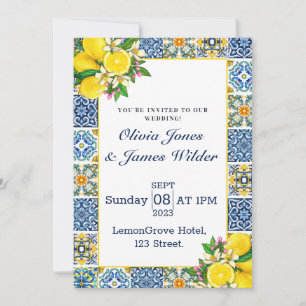 Azulejo Lemon Tegels Wedding Kaart