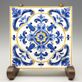 Azulejo Lisbon Patterned Talavera Ceramic Design Tegeltje