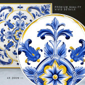 Azulejo Lisbon Patterned Talavera Ceramic Design Tegeltje