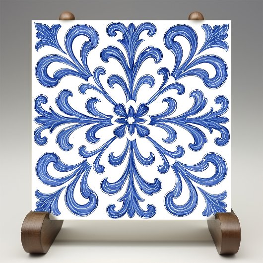 Azulejo Lisbon Patterned Talavera Ceramic Design Tegeltje