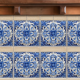 Azulejo Lissabon Geblokt Talavera Keramisch Ontwer Tegeltje