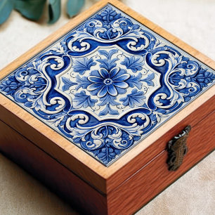 Azulejo Lissabon Geblokt Talavera Keramisch Ontwer Tegeltje