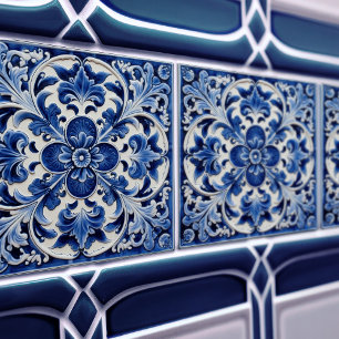 Azulejo Lissabon Geblokt Talavera Keramisch Ontwer Tegeltje