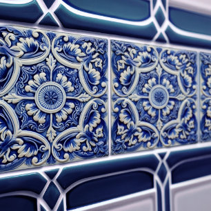 Azulejo Lissabon Geblokt Talavera Keramisch Ontwer Tegeltje