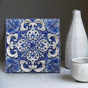 Azulejo Lissabon Geblokt Talavera Keramisch Ontwer Tegeltje