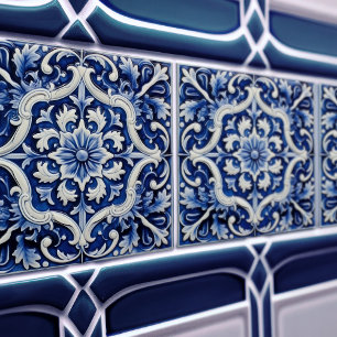 Azulejo Lissabon Geblokt Talavera Keramisch Ontwer Tegeltje