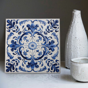 Azulejo Lissabon Geblokt Talavera Keramisch Ontwer Tegeltje