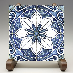 Azulejo Lissabon Geblokt Talavera Keramisch Ontwer Tegeltje