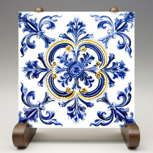 Azulejo Lissabon Geblokt Talavera Keramisch Ontwer Tegeltje
