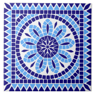 Azulejo Lissabon gedecoreerd met patronen in Talav Tegeltje