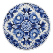 Azulejo Lissabon Patroon Talavera Keramisch Ontwer Keramische Knop (Voorkant)