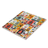 Azulejo Lissabon Patroon Talavera Keramisch Ontwer Tegeltje (Zijkant)