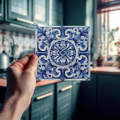 Azulejo Lissabon Patroon Talavera Keramisch Ontwer Tegeltje