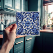 Azulejo Lissabon Patroon Talavera Keramisch Ontwer Tegeltje