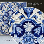 Azulejo Lissabon Patroon Talavera Keramisch Ontwer Tegeltje