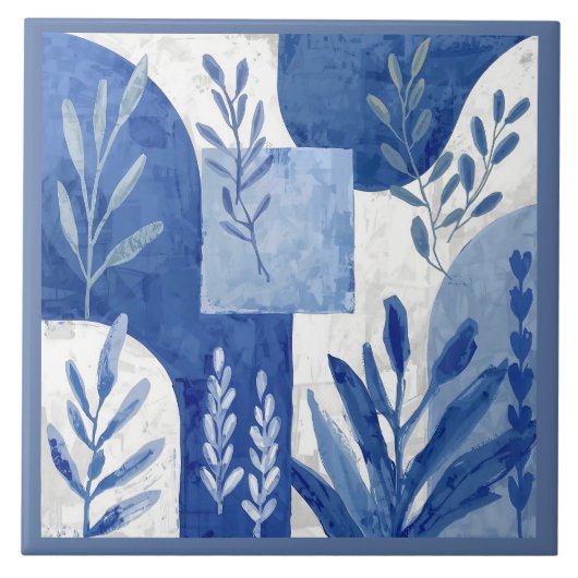 Azulejo Mediterraan Blauw Wit Tegeltje (Voorkant)
