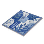 Azulejo Mediterraan Blauw Wit Tegeltje (Zijkant)