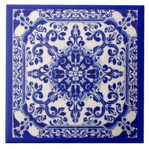 Azulejo Mediterraan Blauw Wit Tegeltje