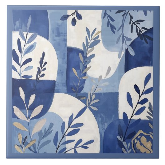 Azulejo Mediterraan Blauw Wit Tegeltje (Voorkant)